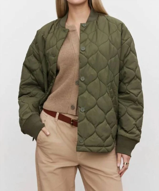 Limited-Time Fashion Sale – Shop Your Favorite Styles Now Carie Quilted Jacket In Army