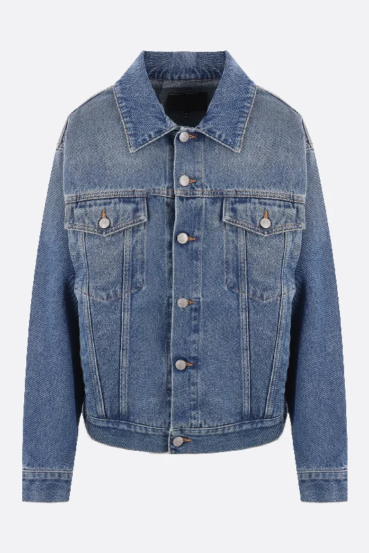 Women's Work Apparel denim jacket with cut-out details