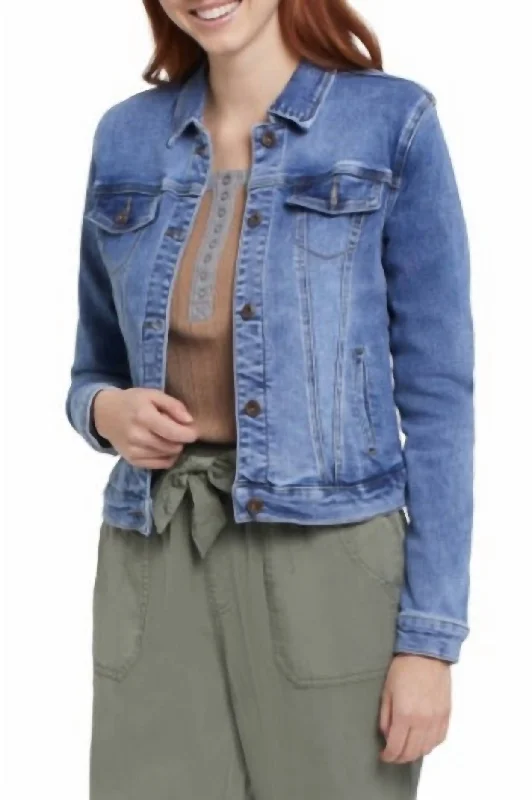 Women's Urban Clothing Classic Denim Jacket In Blue