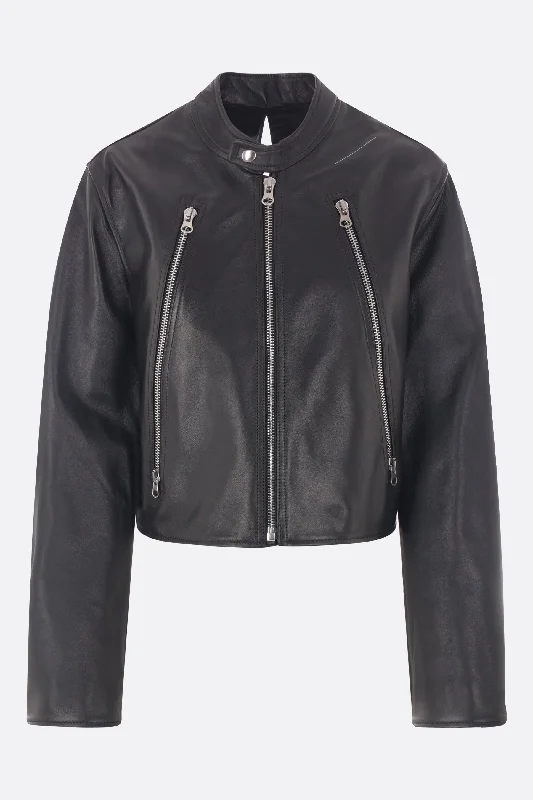 Women's Office Outfit twist leather jacket