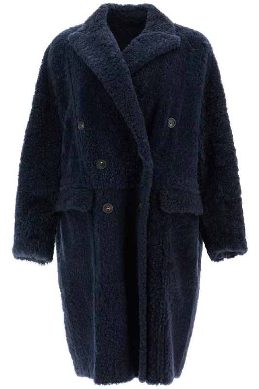 Women's Outerwear Apparel Brunello Cucinelli Women's Shearling Frosty Effect Coat