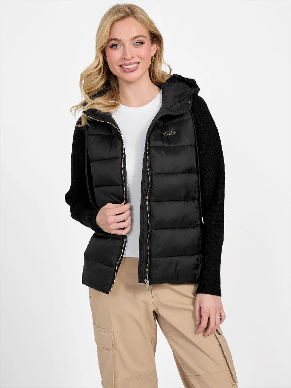 Women's Comfortable Lounge Outfit Stephany Hooded Puffer Jacket