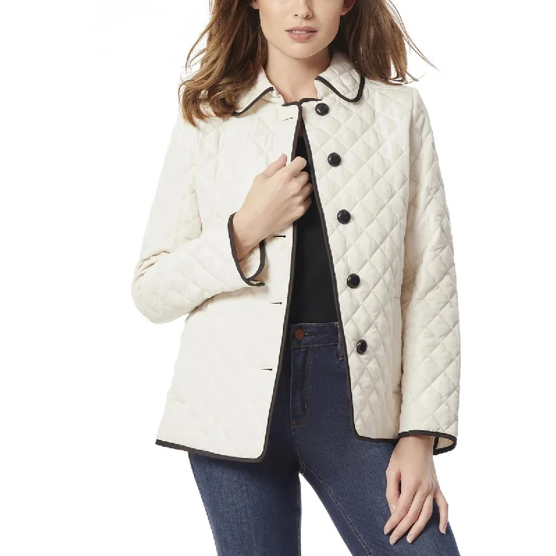 Women's Clothing For Casual Outings Petites Womens Quilted Polyester Quilted Coat