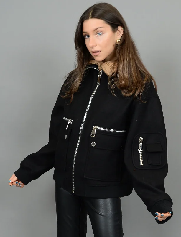 High-End Fashion, Low-End Prices – Don't Miss Out Selie Ladies Bomber Jacket, Black