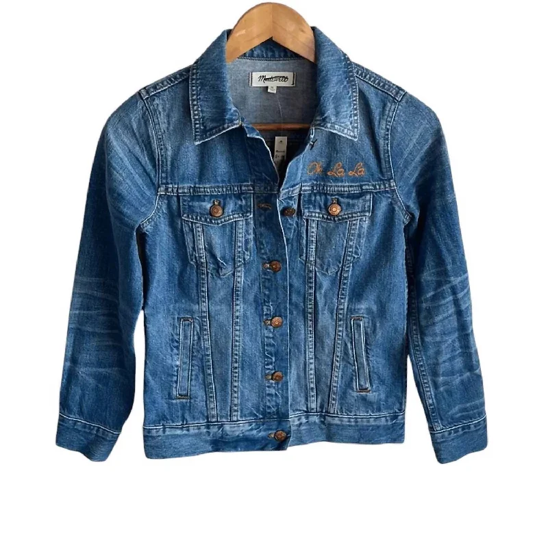 Stylish Fashion Clearance – Last Chance To Save Women's Jean Jacket In Pinter Wash