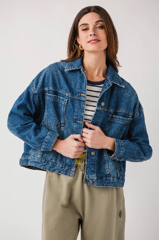 Women's Occasion Wear Clothes Free People Opal Swing Denim Jacket