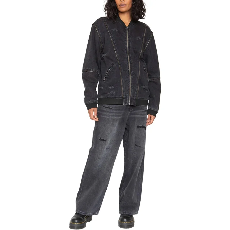 Women's Resort Apparel Zip Bomber Jacket In Rock