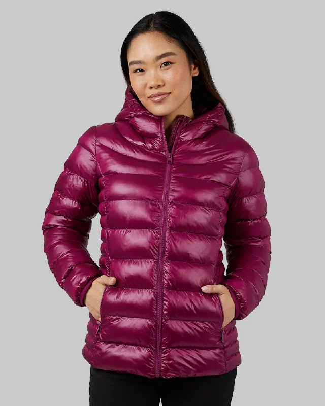 Women's Clothing Sets WOMEN'S SHINY POLY-FILL HOODED JACKET