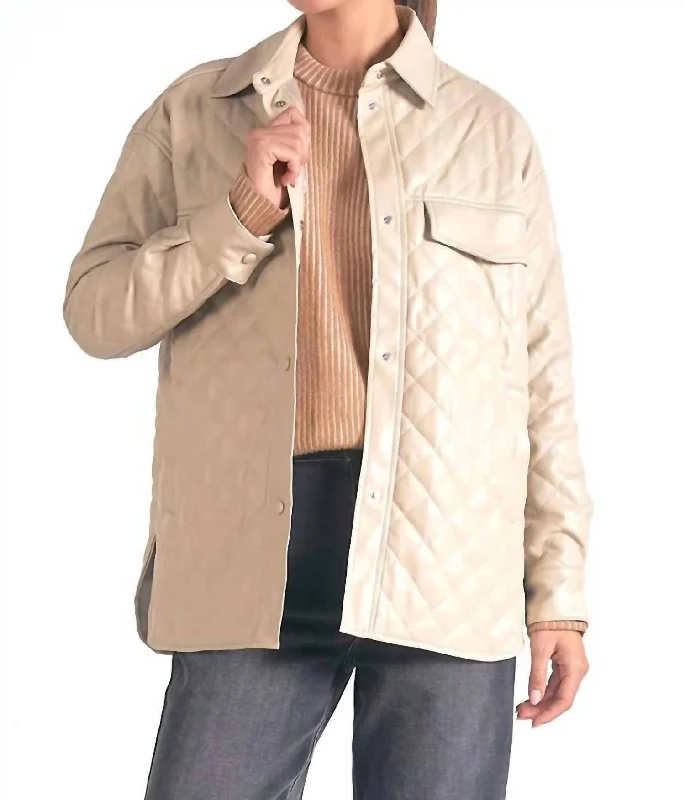 Women's Clothing For Travel Minka Quilted Jacket In Stone