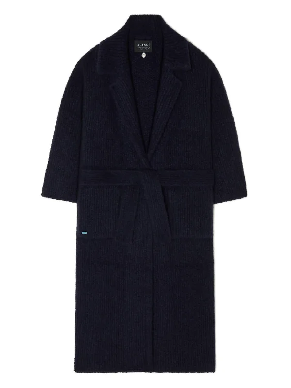 Women's Occasion Wear Clothes Finest Coat In Midnight Navy