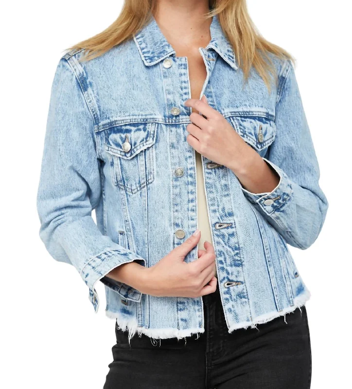 Trendy Outfits At Exclusive Discounts – Don't Miss Out Oversized Denim Jacket In Medium Wash