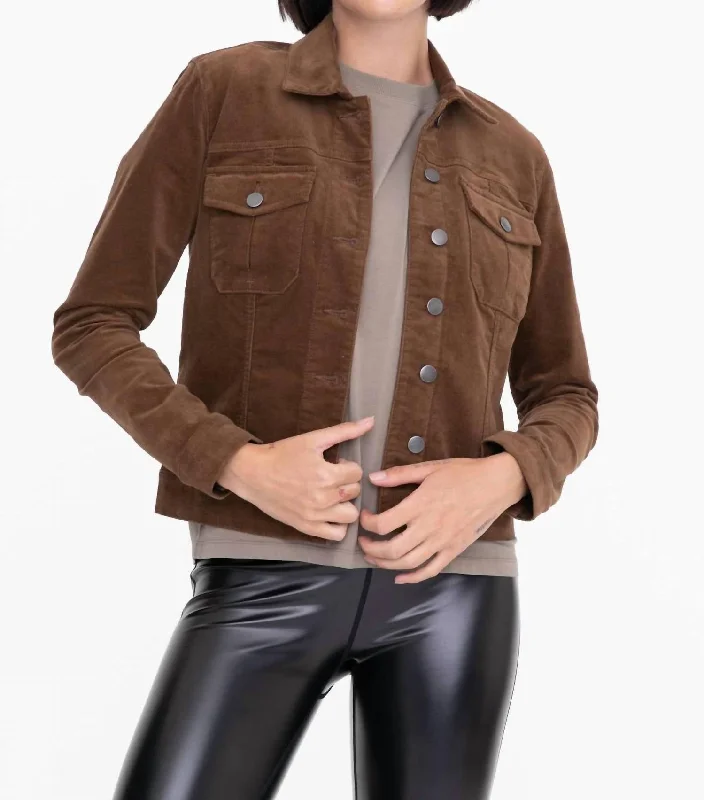 Women's Clothing With Trendy Designs Courtney Corduroy Jacket In Cocoa