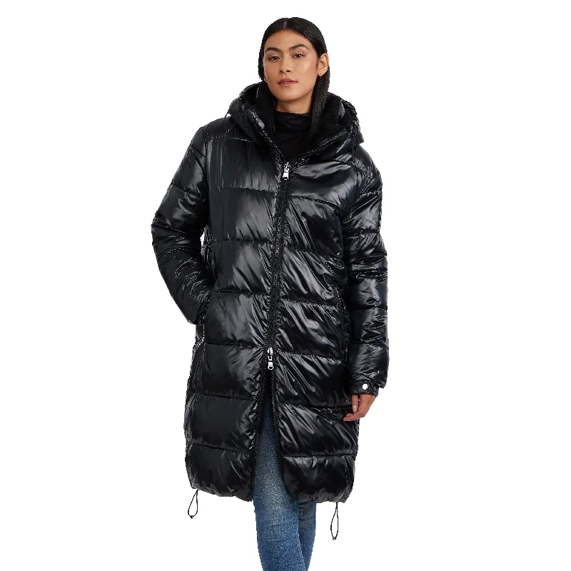 Women's Outfit Pajar Women’s Alsephina Channel Quilted Reversible Puffer with Detachable Hood