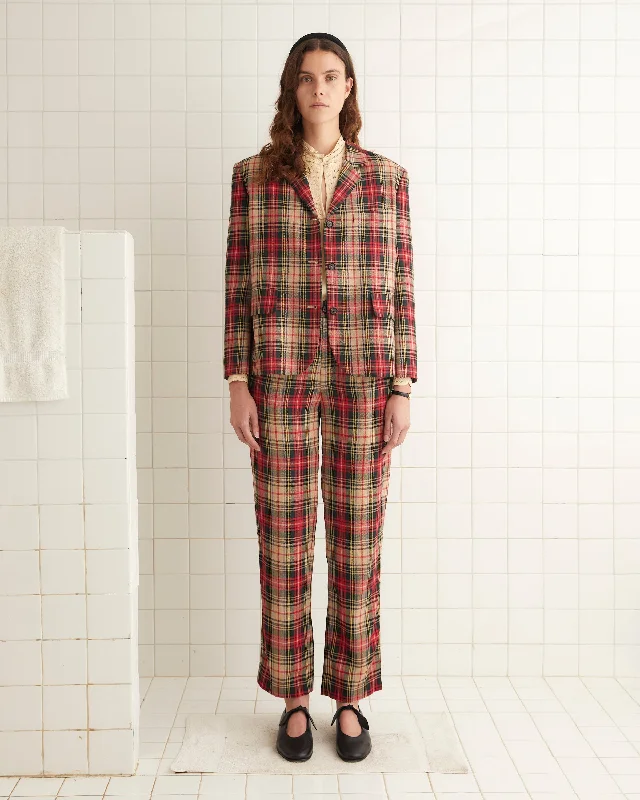 Stylish Women's Clothing Truro Plaid Suit Jacket