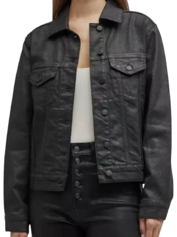 Women's Holiday Clothes Mulholland Jacket In Coated Noir