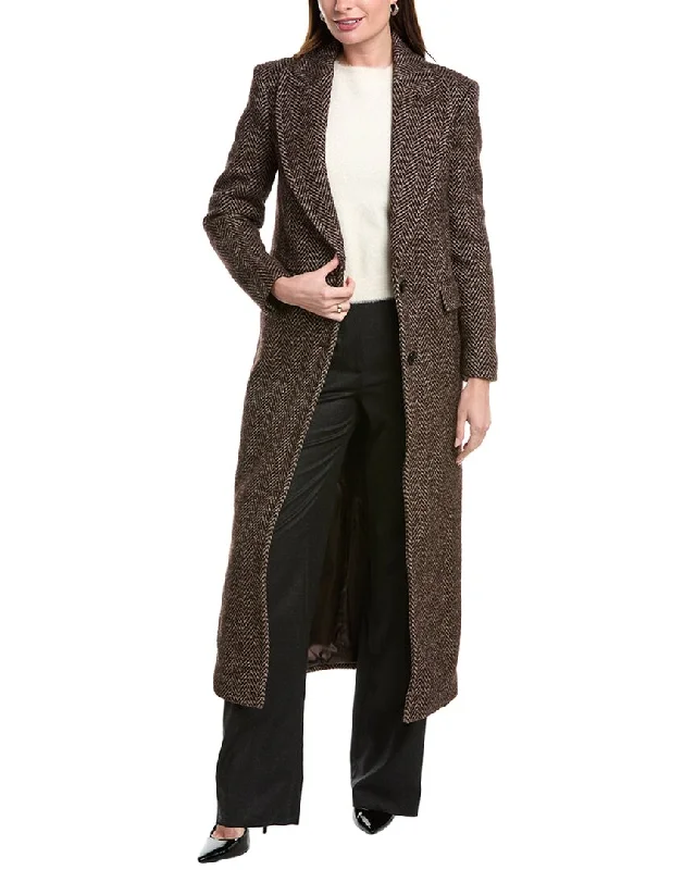 Women's Seasonal Clothing Michael Kors Collection Chesterfield Wool, Silk, & Alpaca-Blend Coat