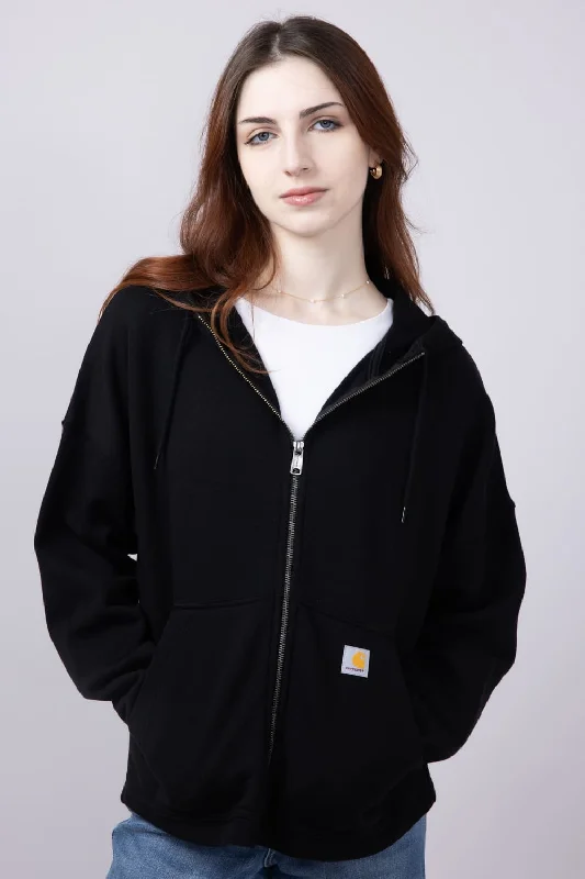 Women's Loungewear Clothes Carhartt Tencel Loose Fit Full Zip Jacket for Women in Black | 106837-N04