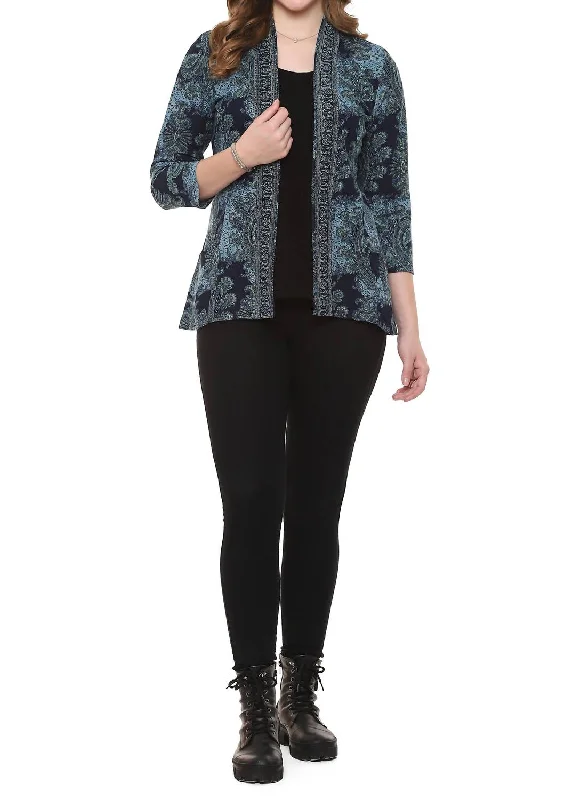 Women's Outfit Effie Open Front Jacket In Blue