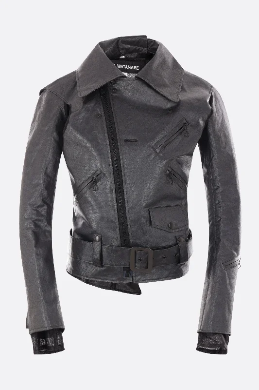 Stylish Fashion Clearance – Last Chance To Save rigid technical fabric biker jacket