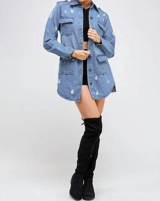 Limited-Time Markdowns On Stylish Wardrobe Essentials Denim Jacket In Light Washed