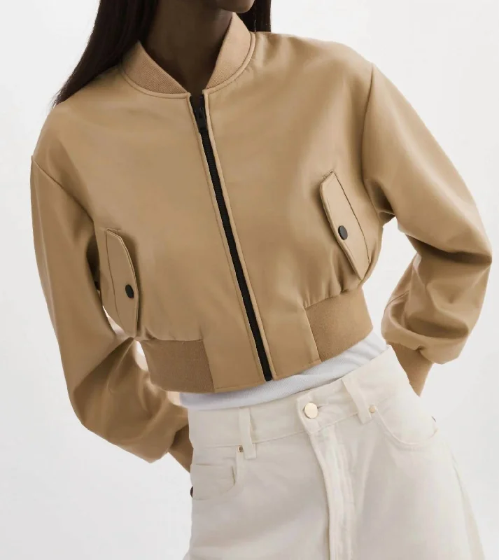 Affordable Luxury – Chic Clothing At Special Prices Evelin Bomber Jacket In Wheat