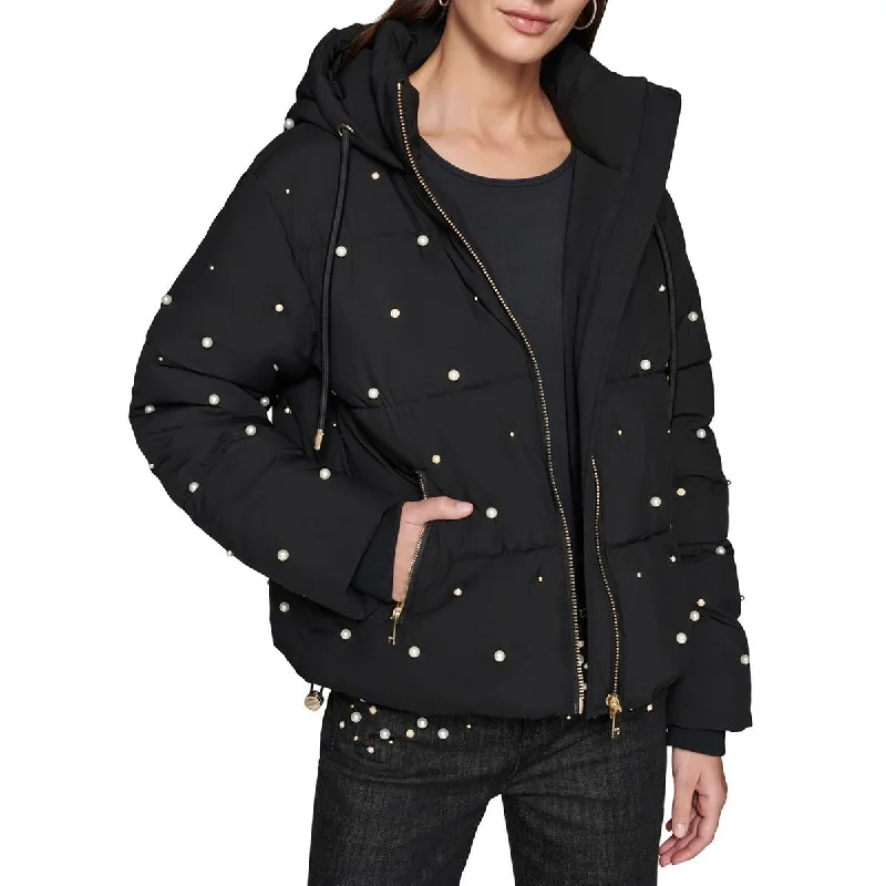 Women's Clothes Womens Embellished Polyester Puffer Jacket