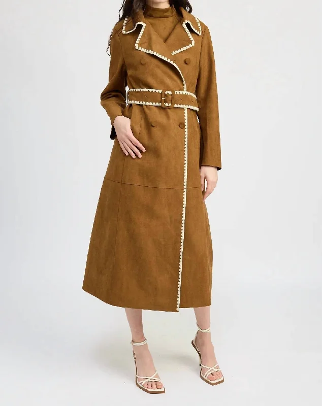 Women's Tailored Outfit Logan Trench Coat In Brown