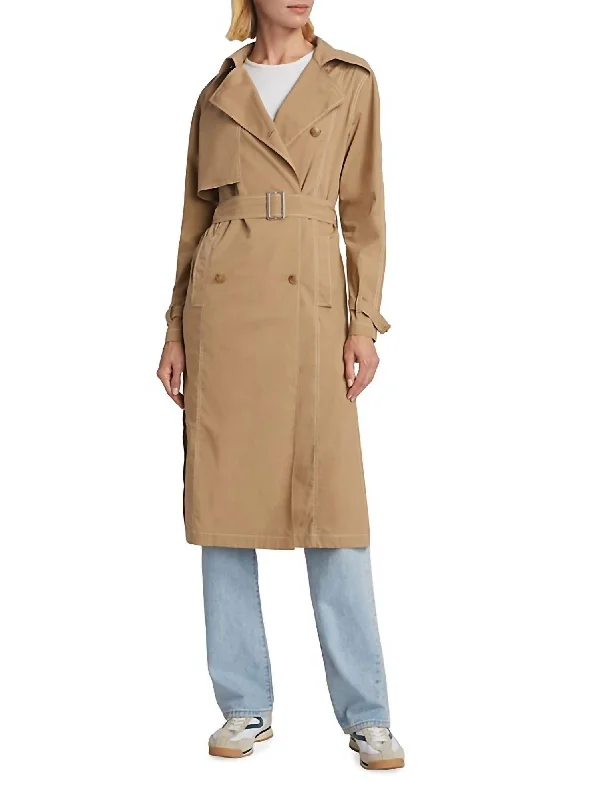 Women's Chic Outerwear Garments Last Night Trench Coat In Camel