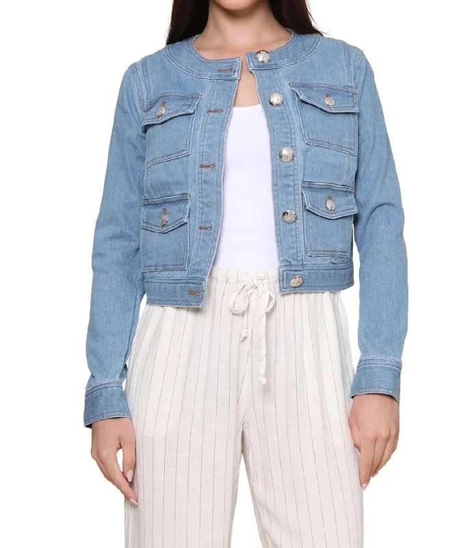 Casual Garments For Women Liam Lady Jacket In Denim