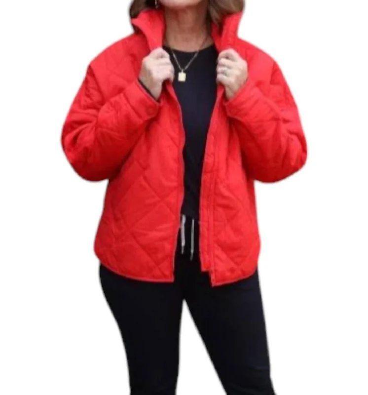 Limited-Time Clothing Sale – Grab Your Favorites Today Quilted Puffer Jacket In Red