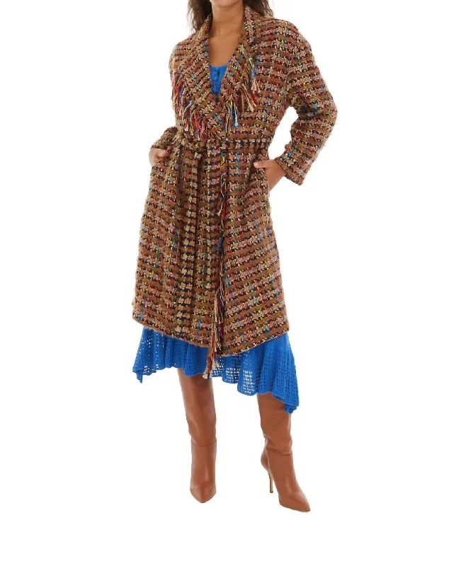 Women's Layered Outfit Jasmine Tweed Jacket In Terracotta