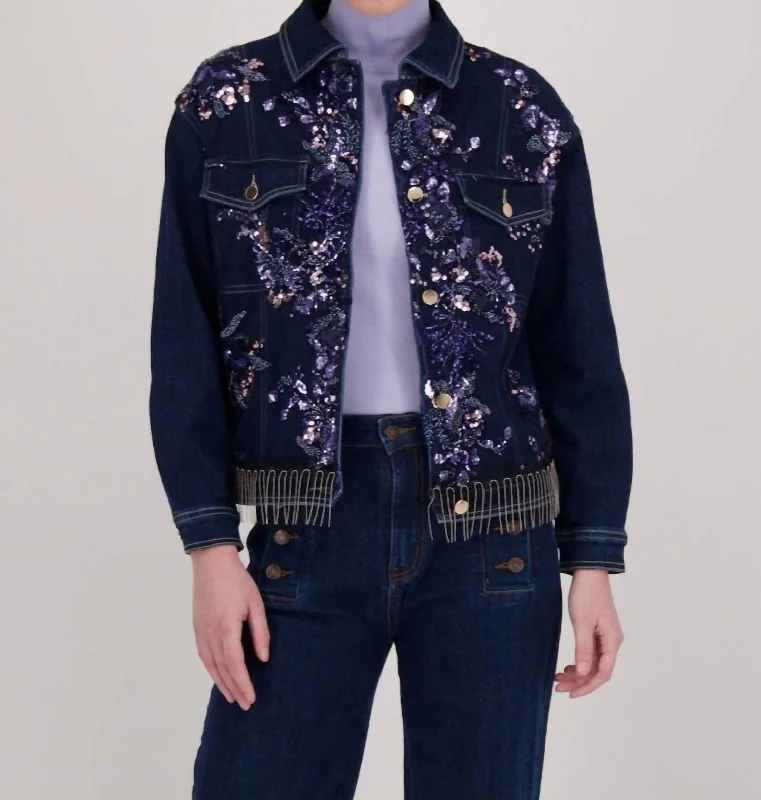 Affordable Fashion Clothing For Women Embroidered Denim Jacket