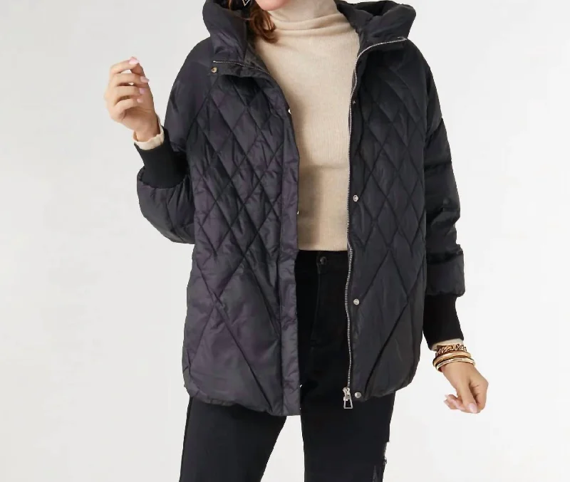 Women's Clothing Londyn Relaxed Down Quilted Jacket In Black