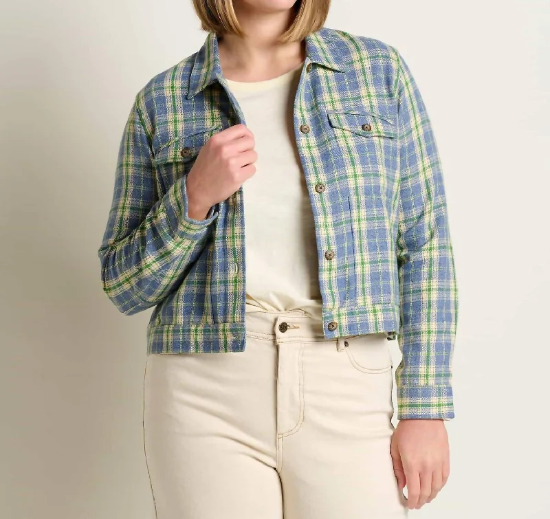 Elegant Women's Evening Garments Bodie Shirt Jacket In Cornflower