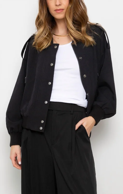 Stylish And Comfortable Clothing For Women Estelle Bomber Jacket In Black