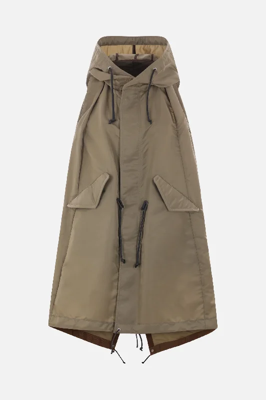 Women's Cozy Outfit For Lounging sleeveless parka in nylon twill