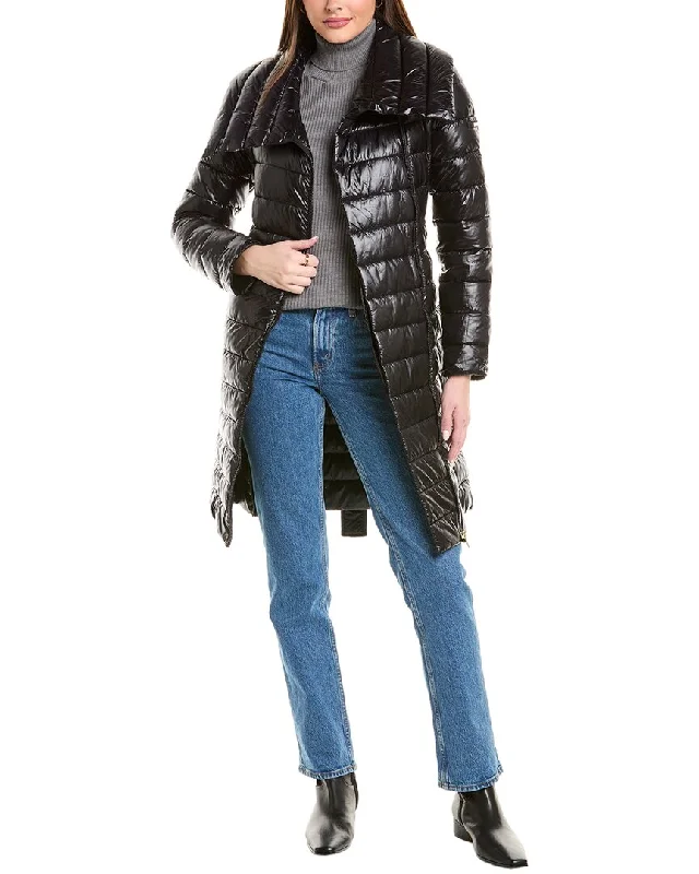 Casual Clothing For Women Via Spiga Asymmetrical Belted Puffer Coat