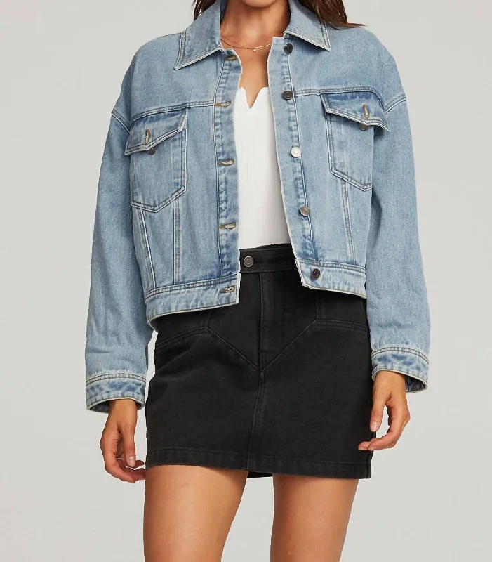 Women's Chic Outfit Marin Denim Jacket In Stonewash Denim