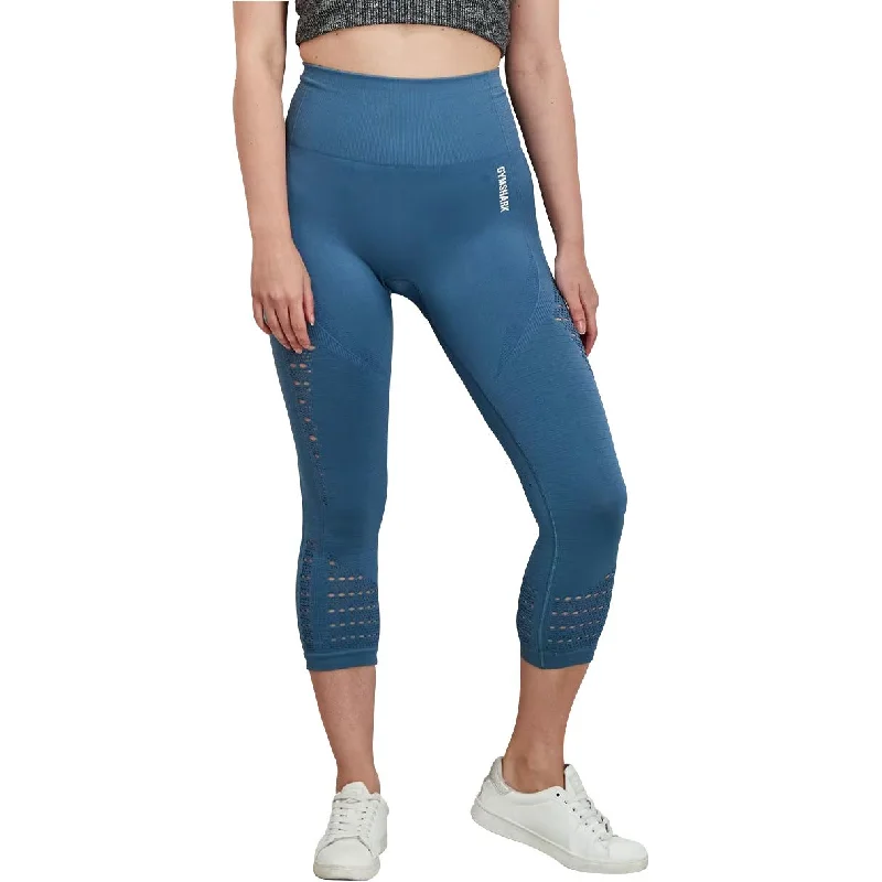 Gymshark Energy Seamless Womens 3/4 Training Tights - Blue