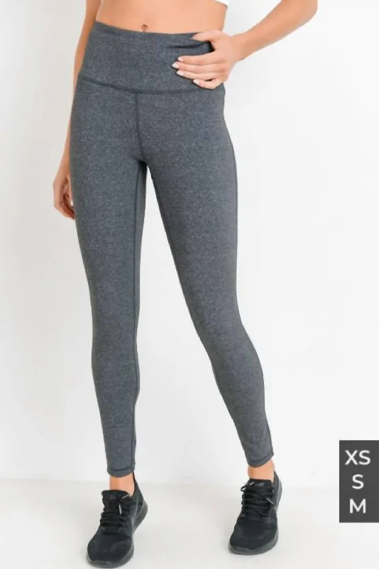 Highwaist Solid Legging In Grey