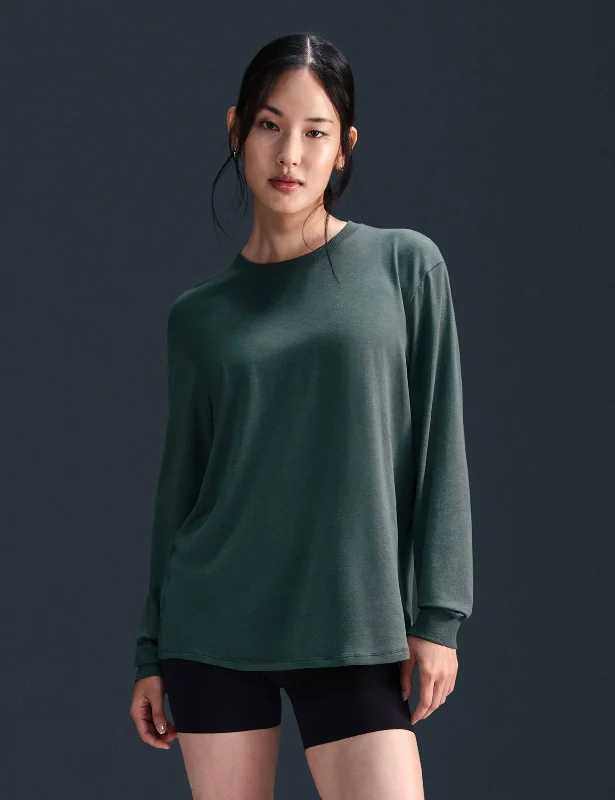 One Relaxed Dri-FIT Long Sleeve Top - Vintage Green/Black