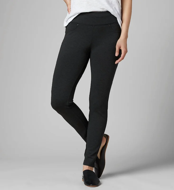 Ricki Mid Rise Legging In Charcoal