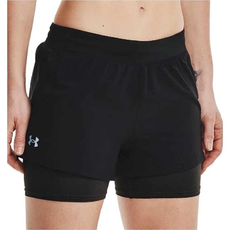 Under Armour Iso-Chill 2 In 1 Womens Running Shorts - Black