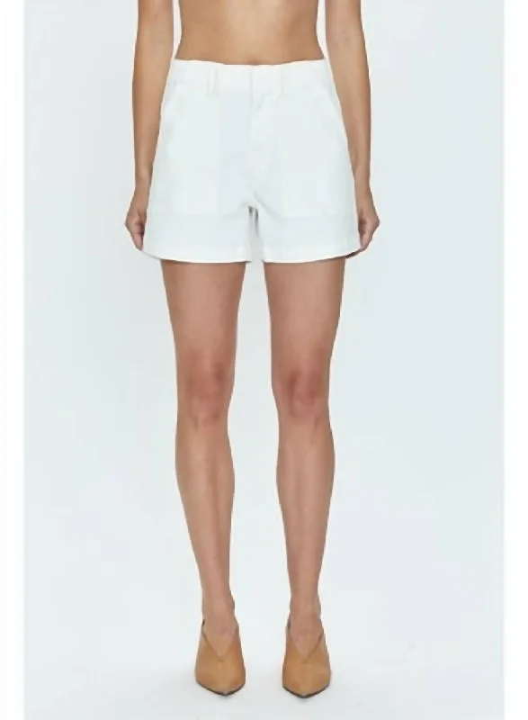 Marissa High Rise Utility Short In White