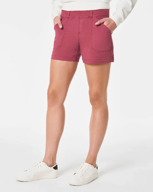 Twill Shorts In Wild Rose